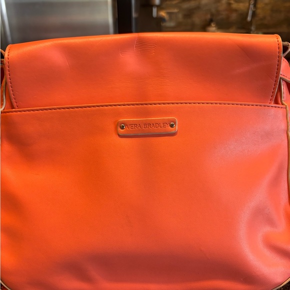 Vera Bradley laser cut Orange Crossbody Bag with Tassels - Picture 3 of 7